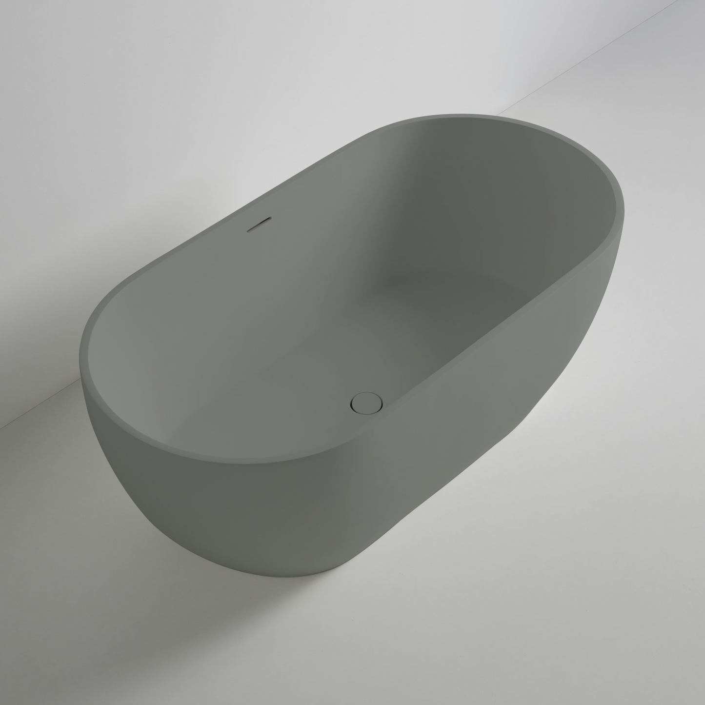 Freistehende Mineralguss Badewanne Luma Grau – Modernes Design und Langlebigkeit