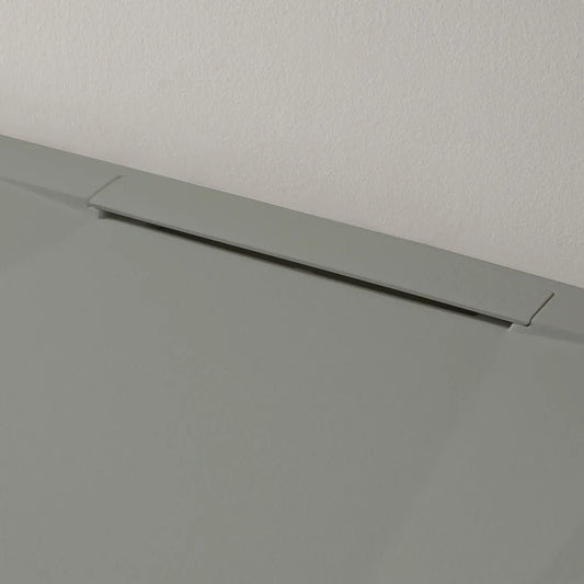 Mineralguss Duschwanne Stone Vera Grau – Frontaler Verdeckter Ablauf – Rutschfest und Langlebig