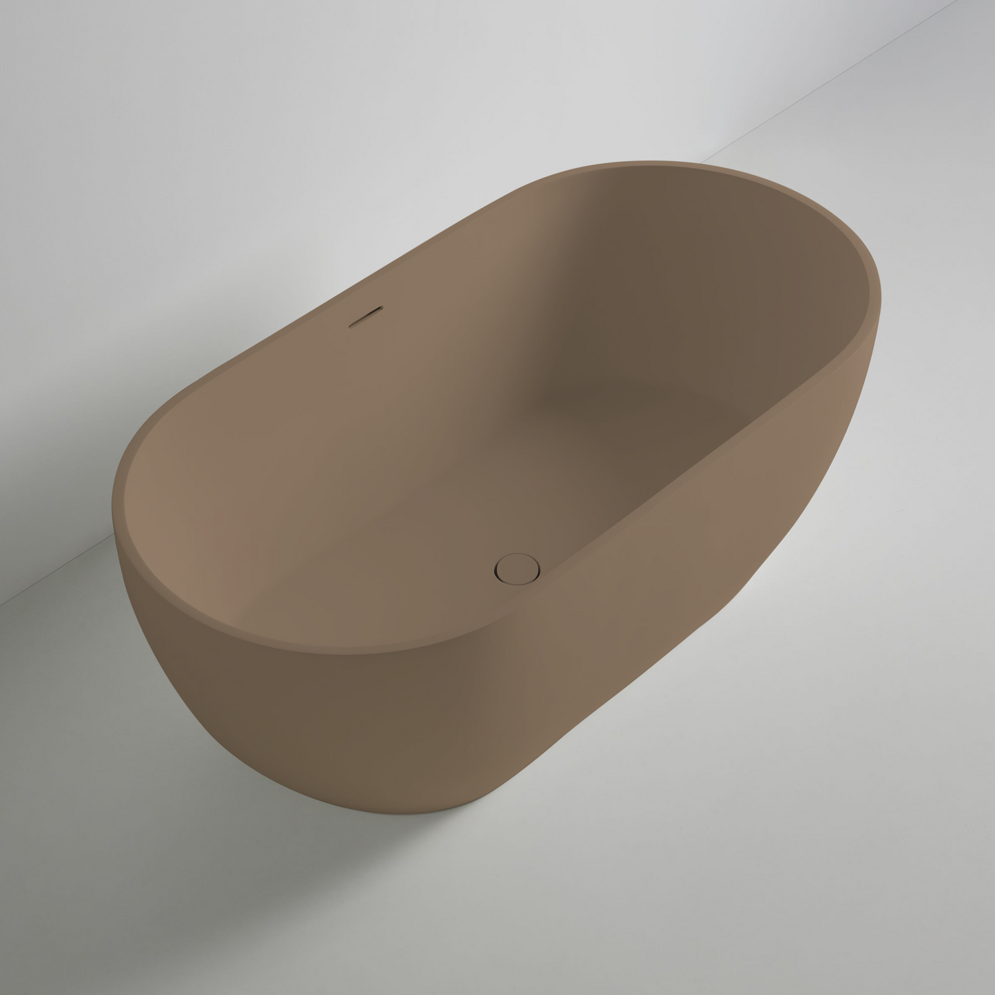 Freistehende Mineralguss Badewanne Luma Mokka – Modernes Design und Langlebigkeit