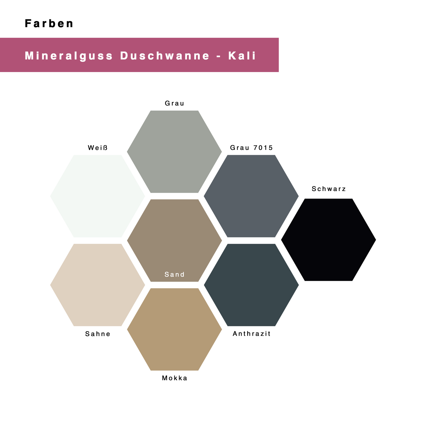Mineralguss Duschwanne Stone Kali Weiß – Seitlicher Verdeckter Ablauf – Rutschfest und Langlebig