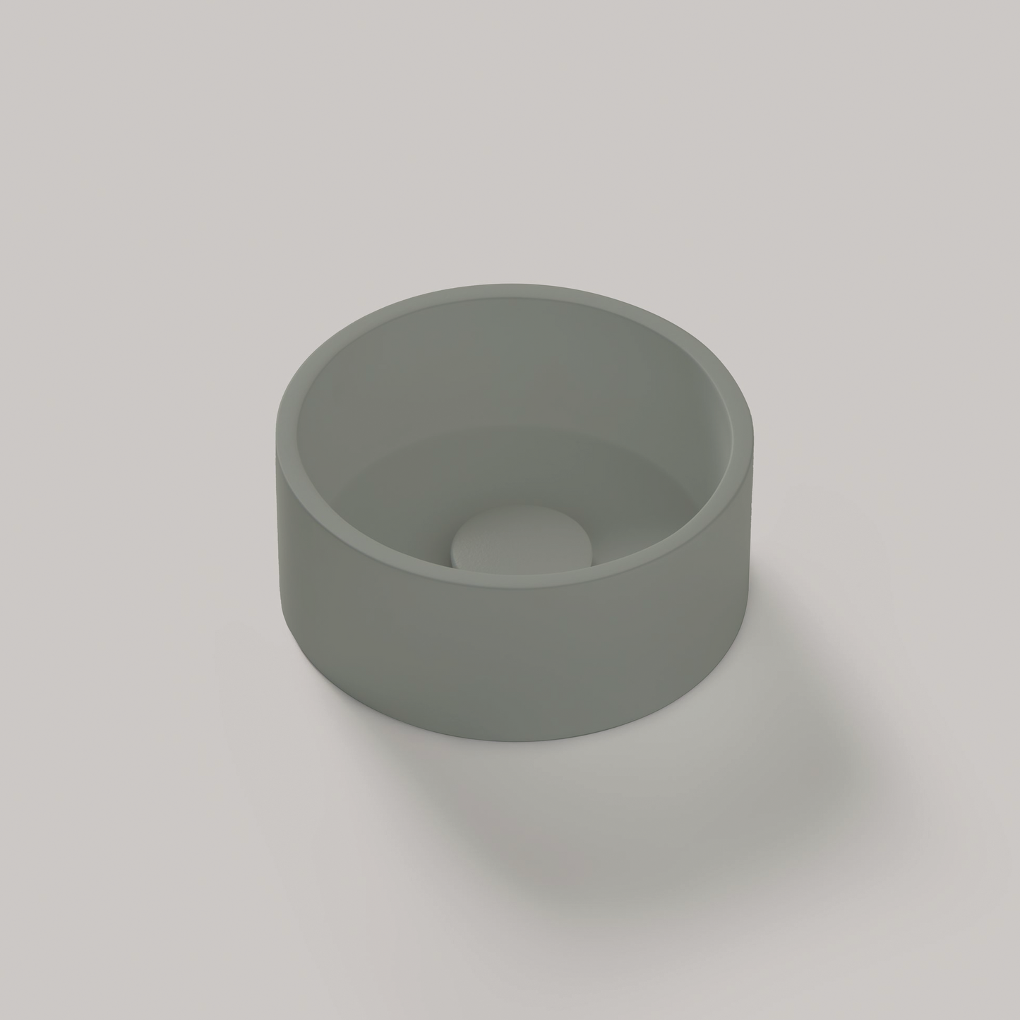 Aufsatzwaschbecken Mineralguss Stone Sila, Rund, Ø 25 cm, Höhe 10 cm – Kompakt und Elegant