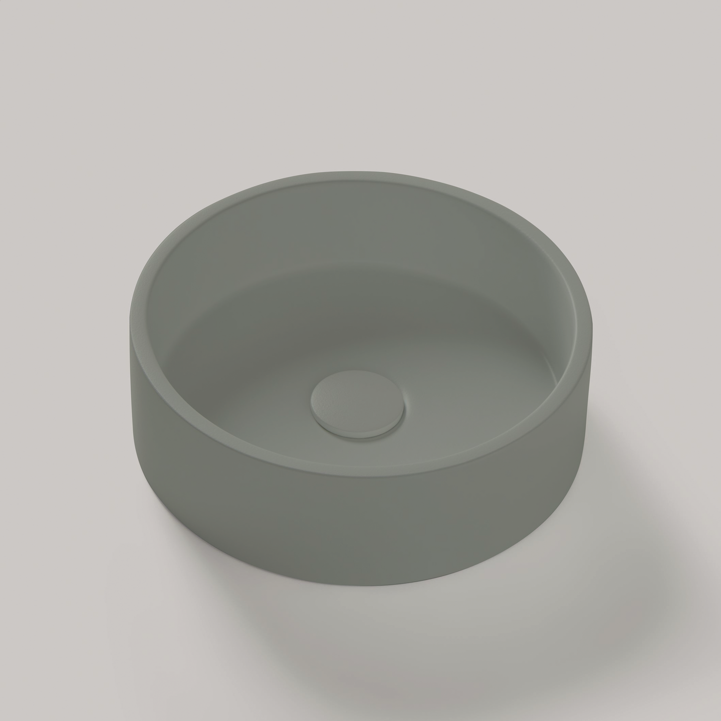 Aufsatzwaschbecken Mineralguss Stone Lunos, Rund, Ø 37,5 cm, Höhe 10 cm – Zeitloses Design und Funktionalität