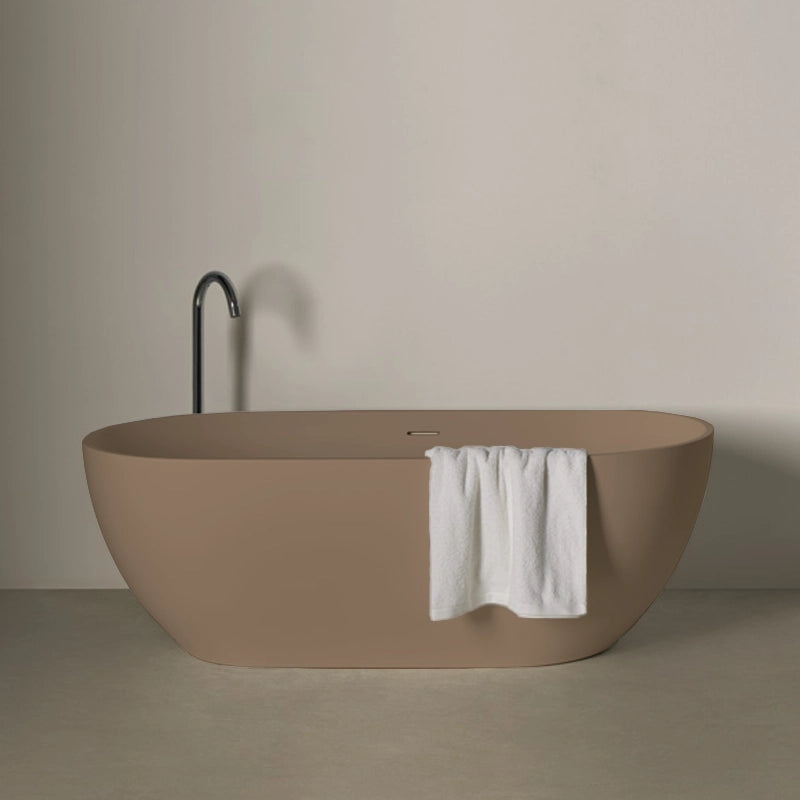 Freistehende Mineralguss Badewanne Luma Mokka – Modernes Design und Langlebigkeit
