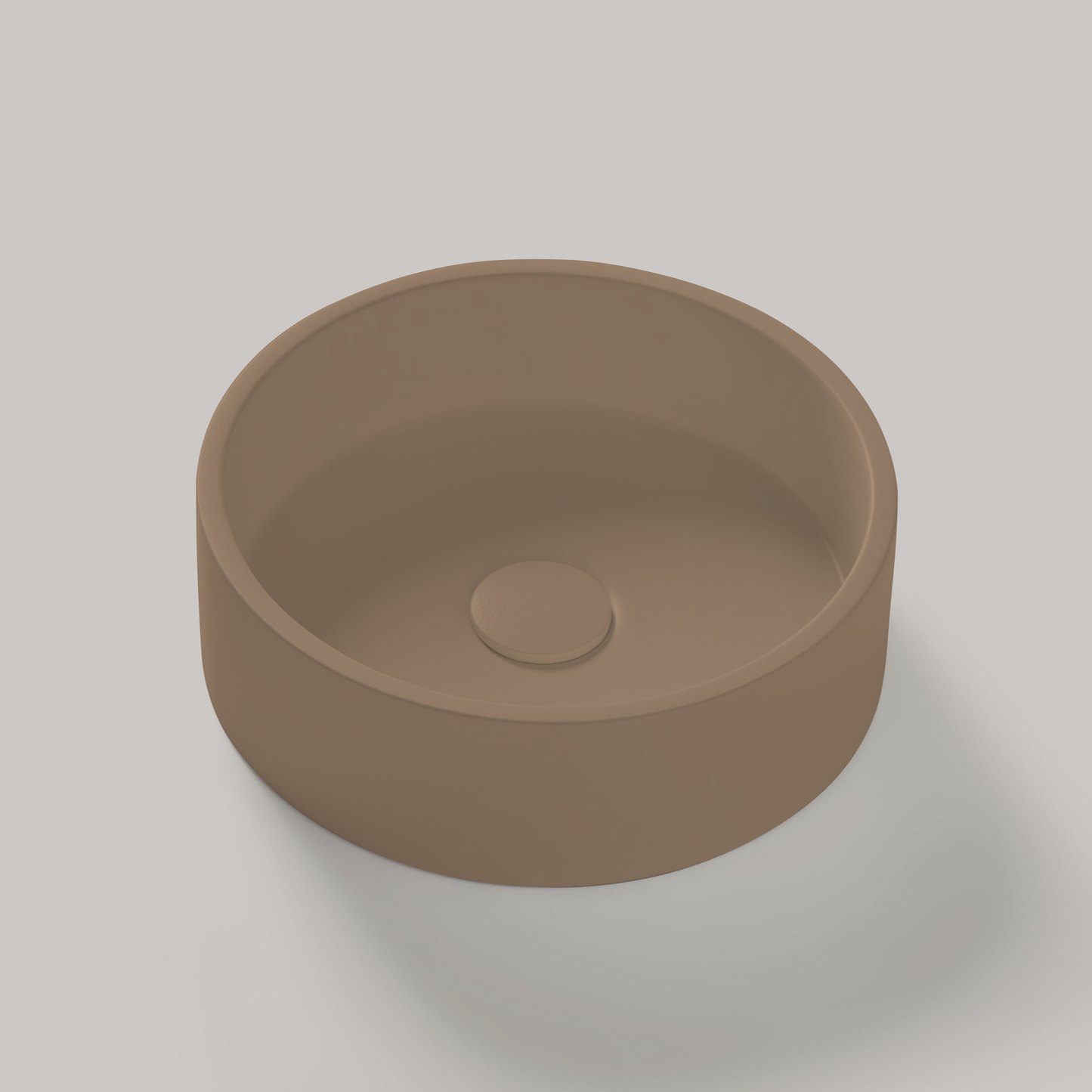 Aufsatzwaschbecken Mineralguss Stone Lunos, Rund, Ø 37,5 cm, Höhe 10 cm – Zeitloses Design und Funktionalität