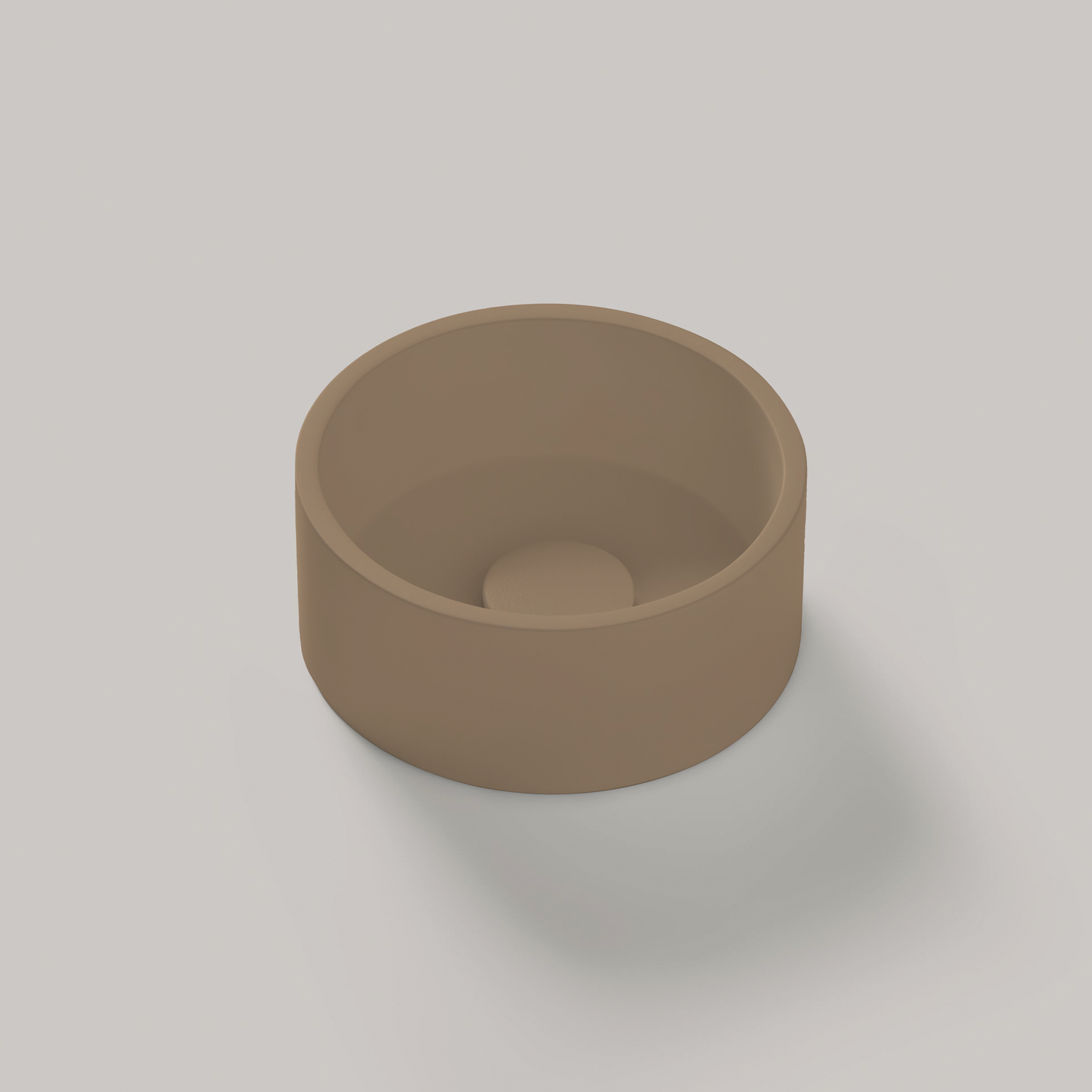 Aufsatzwaschbecken Mineralguss Stone Sila, Rund, Ø 25 cm, Höhe 10 cm – Kompakt und Elegant