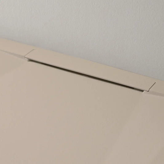 Mineralguss Duschwanne Stone Vera Sahne – Frontaler Verdeckter Ablauf – Rutschfest und Langlebig