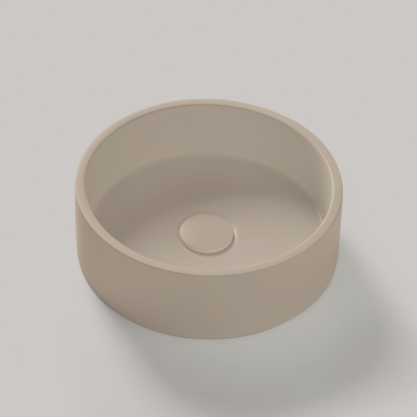 Aufsatzwaschbecken Mineralguss Stone Lunos, Rund, Ø 37,5 cm, Höhe 10 cm – Zeitloses Design und Funktionalität
