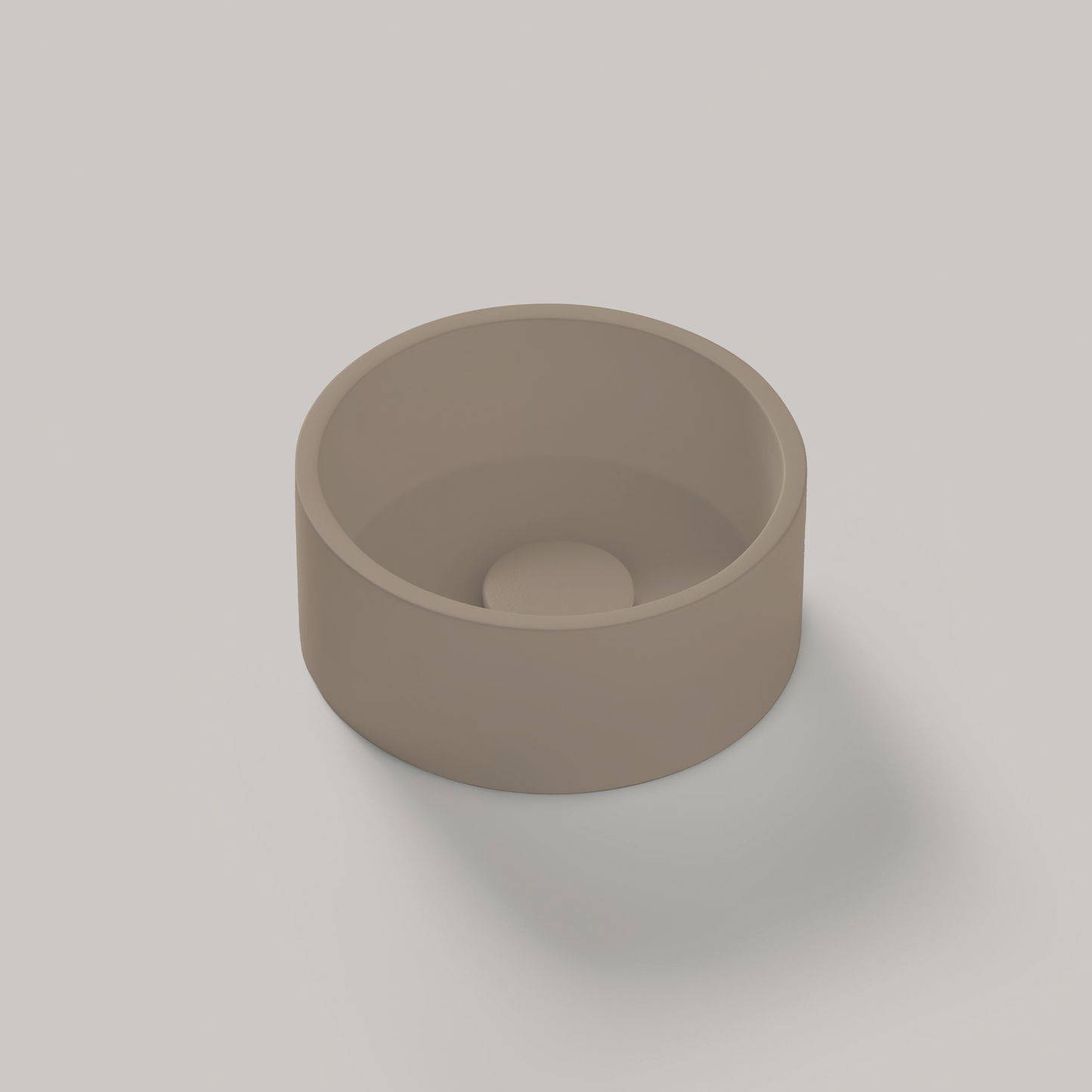 Aufsatzwaschbecken Mineralguss Stone Sila, Rund, Ø 25 cm, Höhe 10 cm – Kompakt und Elegant
