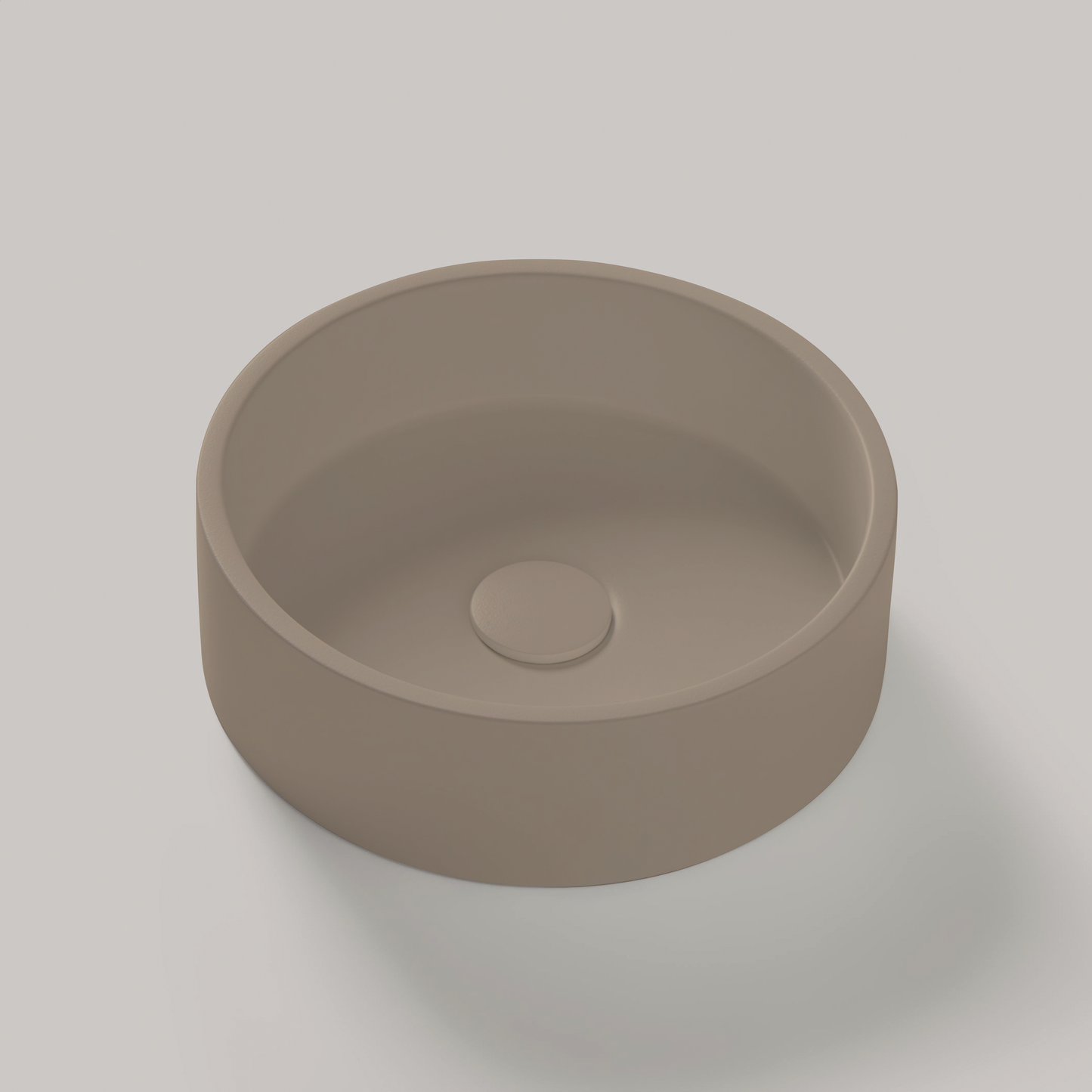 Aufsatzwaschbecken Mineralguss Stone Lunos, Rund, Ø 37,5 cm, Höhe 10 cm – Zeitloses Design und Funktionalität