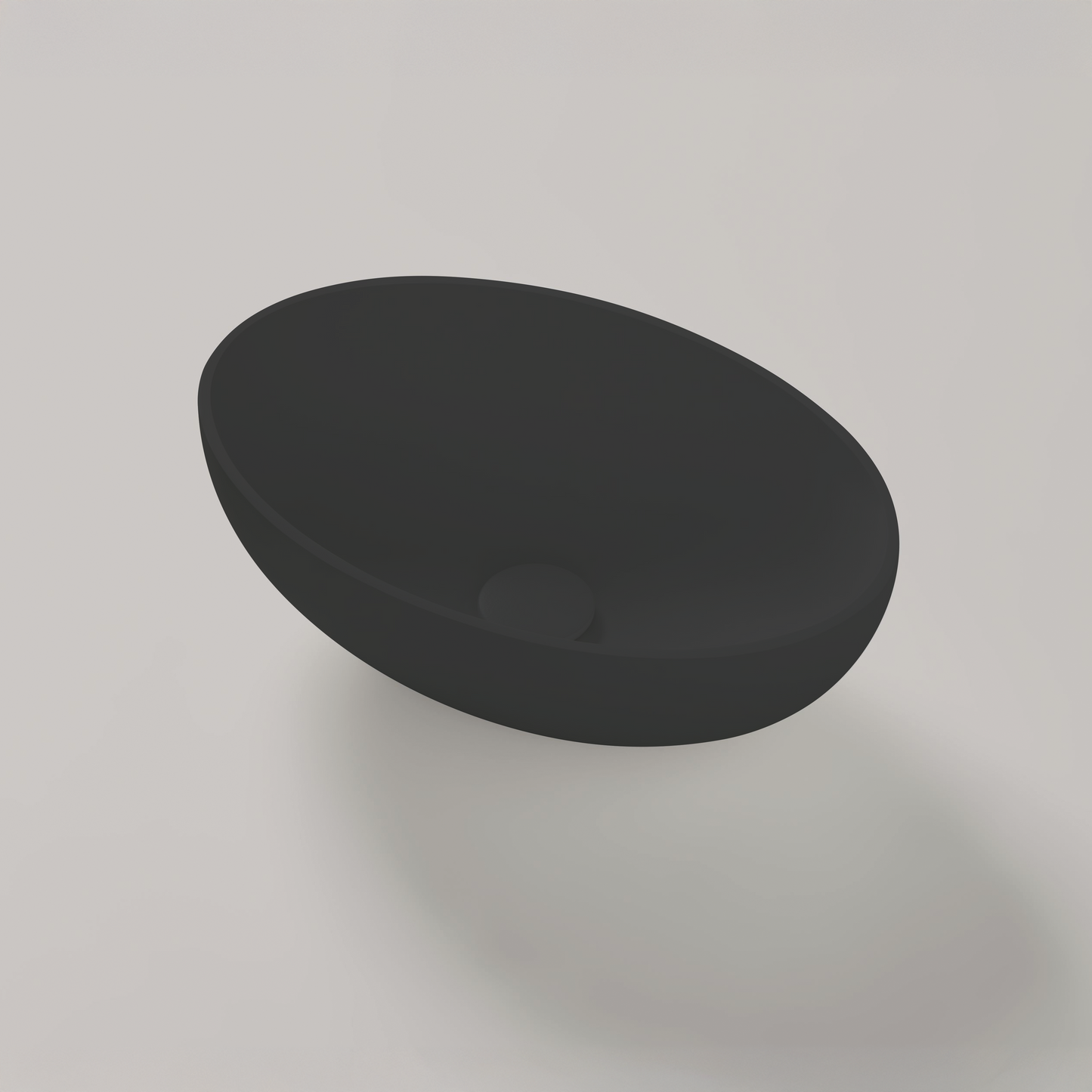 Aufsatzwaschbecken Mineralguss Stone Luno, Oval, 47 x 31 cm, Höhe 14,5 cm – Elegant und Funktional