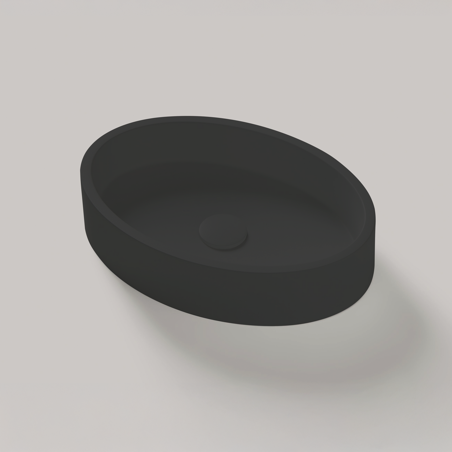 Aufsatzwaschbecken Mineralguss Stone Avena, Oval, 50 x 34,5 cm, Höhe 10 cm – Modern und Funktional