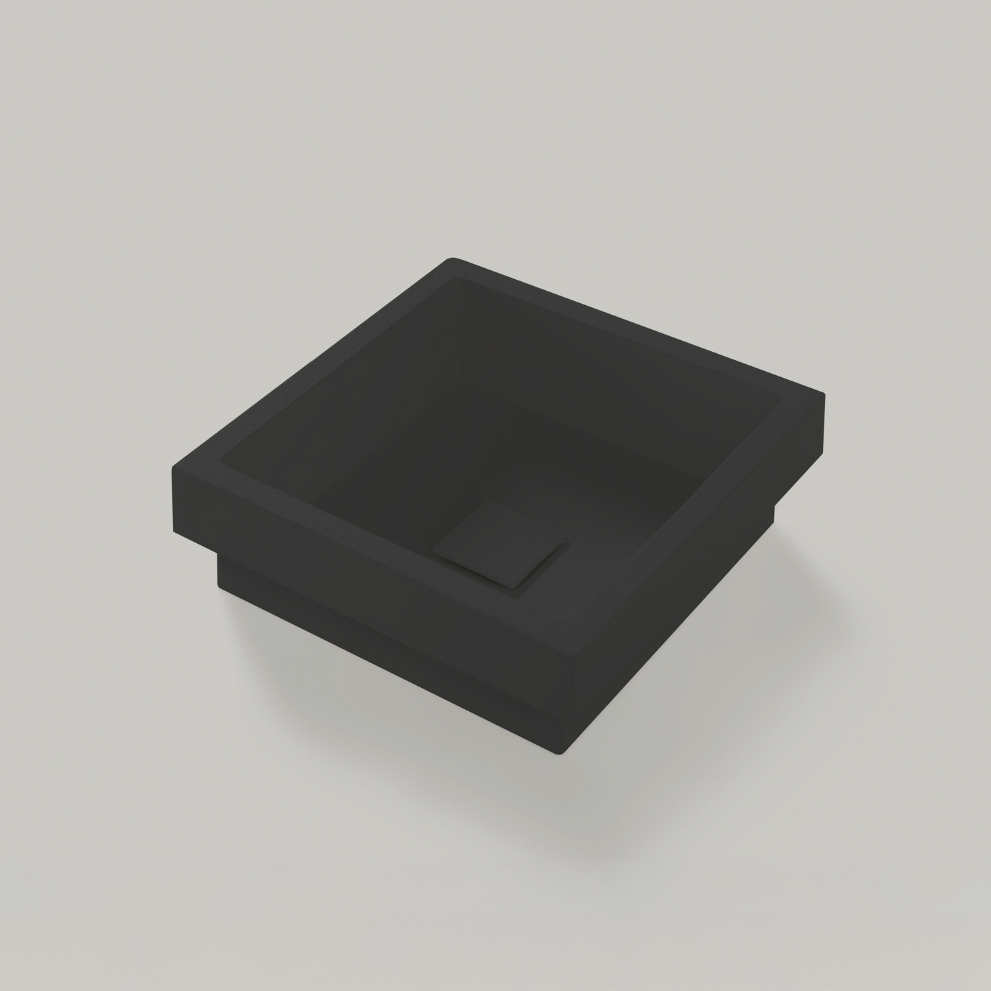 Einbauwaschbecken Mineralguss Stone Sira, Quadratisch, 40 x 40 cm, Höhe 13 cm – Kompakt und Elegant