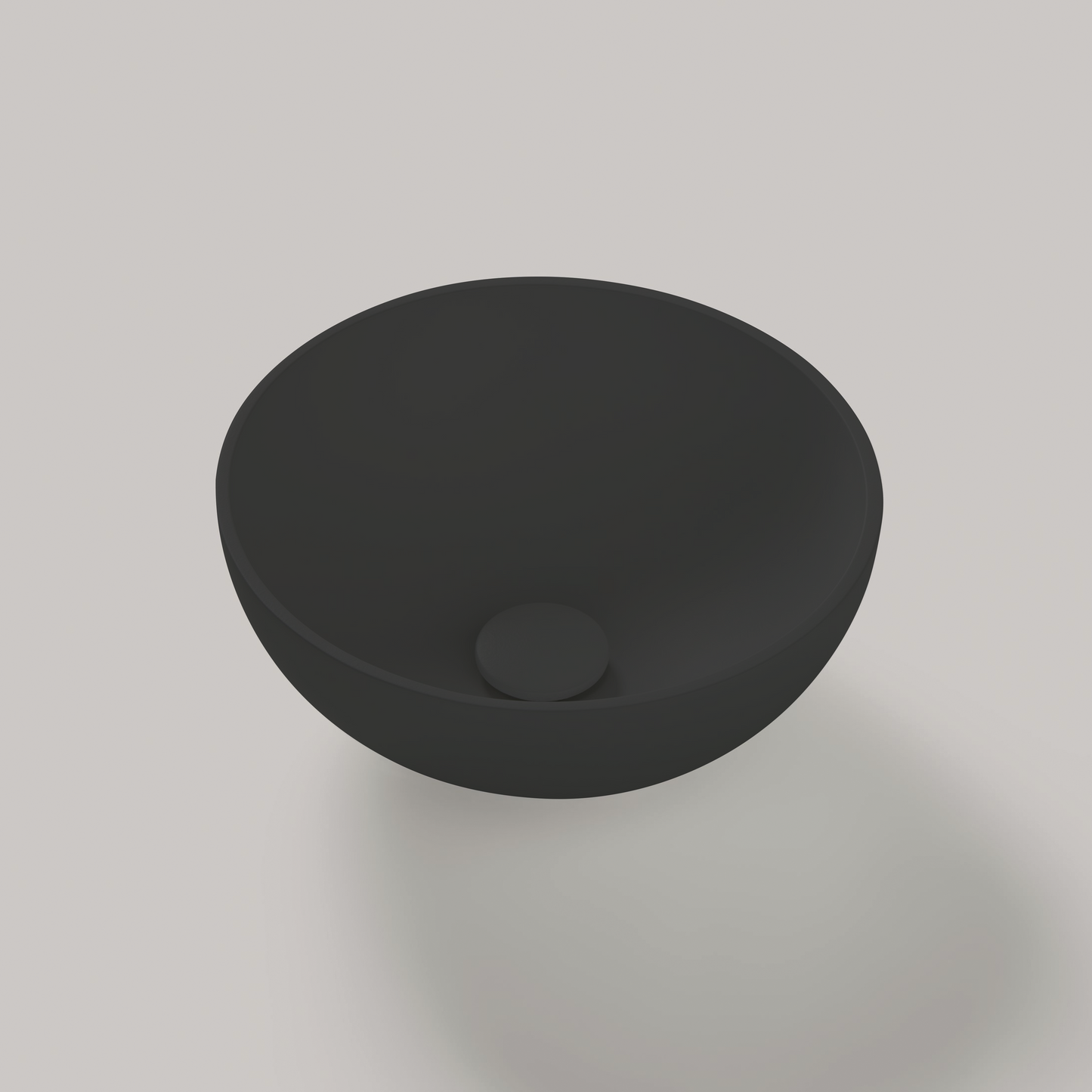 Aufsatzwaschbecken Mineralguss Stone Mira, Rund, Ø 36 cm, Höhe 12,5 cm – Modern und Elegant