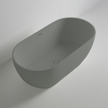 Freistehende Mineralguss Badewanne Luma Grau – Modernes Design und Langlebigkeit
