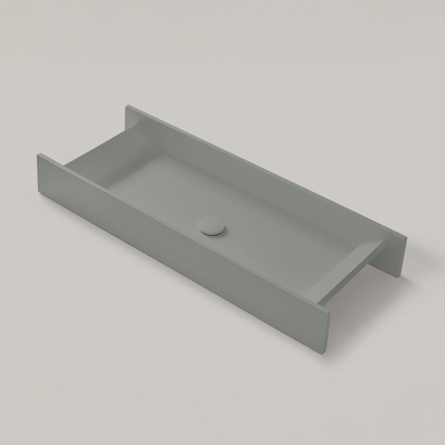 Aufsatzwaschbecken Mineralguss Stone Arvo, Rechteckig, 100 x 38,5 cm, Höhe 12,5 cm – Groß und Funktional