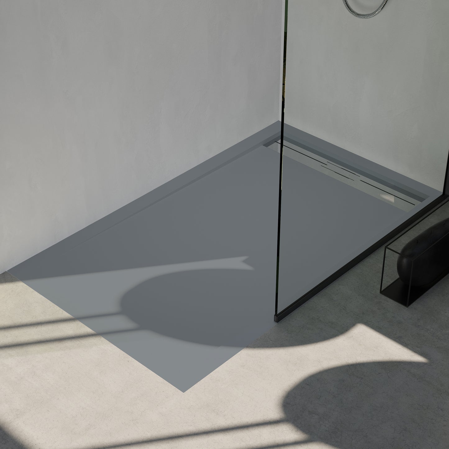 Mineralguss Duschwanne Arena Luxe Kollektion – Frontaler Ablauf – Rutschfest und Langlebig