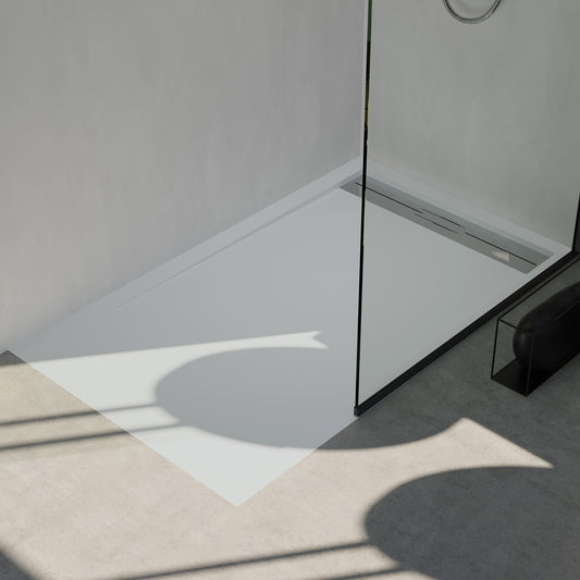 Mineralguss Duschwanne Arena Luxe Kollektion – Frontaler Ablauf – Rutschfest und Langlebig