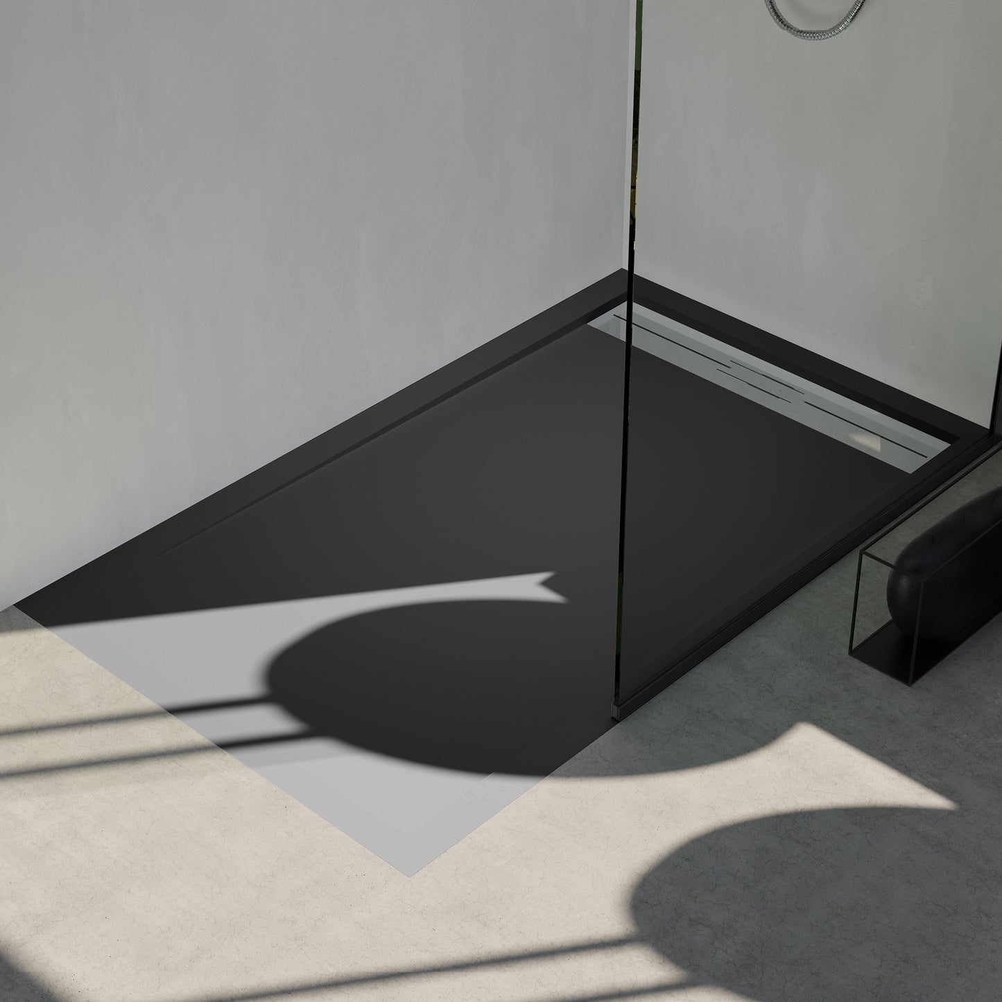 Mineralguss Duschwanne Arena Luxe Kollektion – Frontaler Ablauf – Rutschfest und Langlebig