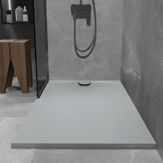 Mineralguss Duschwanne Arena Softum Kollektion – Frontaler Ablauf – Rutschfest und Langlebig