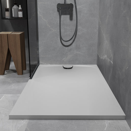 Mineralguss Duschwanne Arena Softum Kollektion – Frontaler Ablauf – Rutschfest und Langlebig